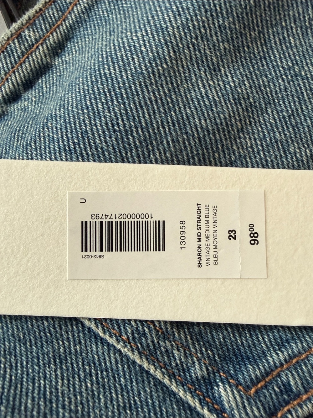 Denim Forum Sharon Classic Mid-Rise Straight Jean Vintage Medium Blue - Picture 5 of 5
